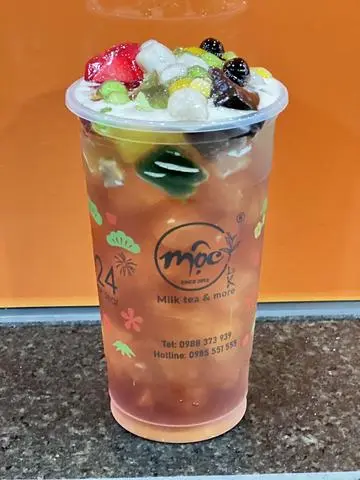 Hình ảnh Hồng trà truyền thống fuff toppings