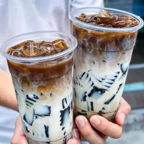Hình ảnh Sữa tươi sương sáo cà phê