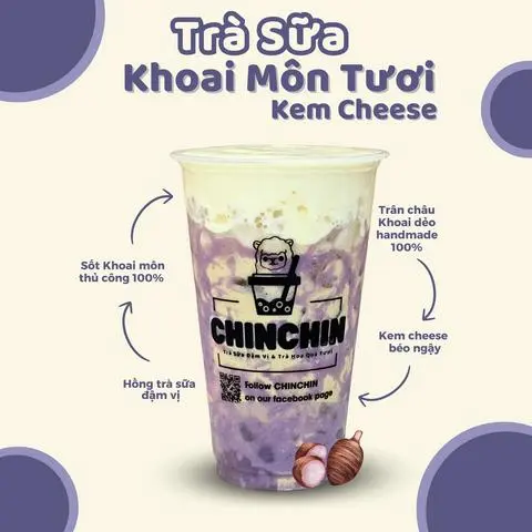 Hình ảnh Trà Sữa Khoai Môn Tươi Kem Chesee 