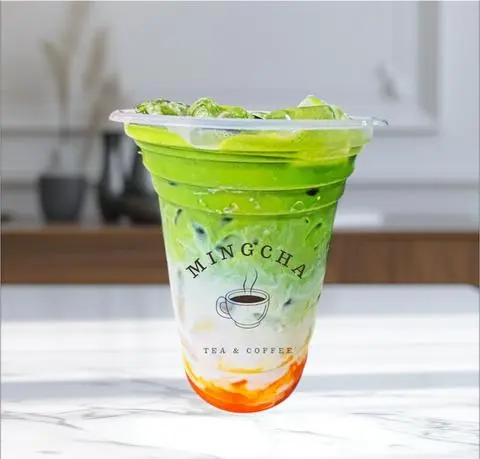 Hình ảnh Matcha Latte Đào  Ly Khổng Lồ 800ml