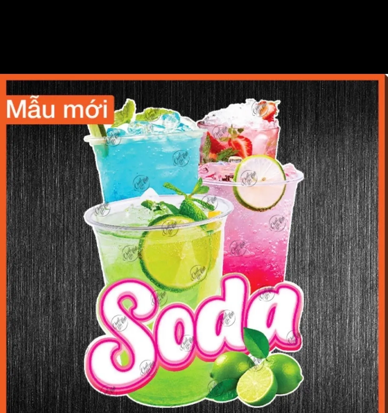 Hình ảnh soda dâu tây. size L