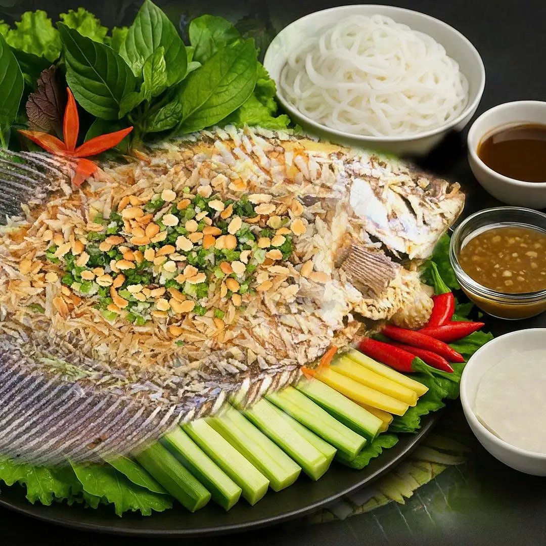 Hình ảnh Cá Tai Tượng Chiên Xù Giòn Rụm – Combo 5-6 Người | Đặc Sản Miền Tây