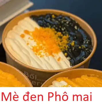 Hình ảnh Bông lan trứng muối mè đen phô mai