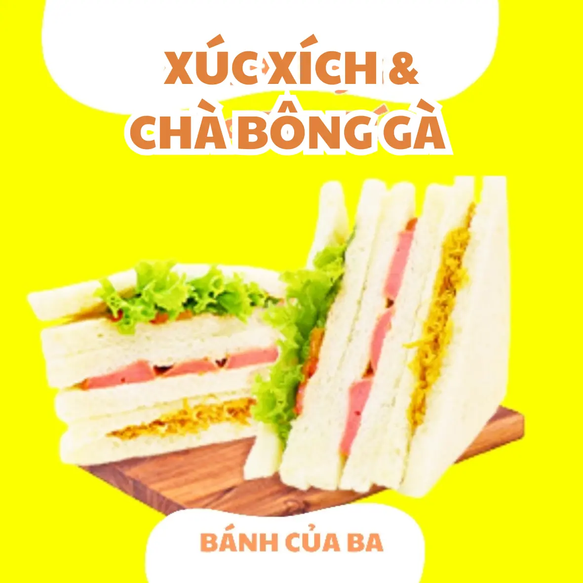 Hình ảnh Bánh Mỳ Sandwich Chà Bông Gà Xúc Xích Hầm Đậu 