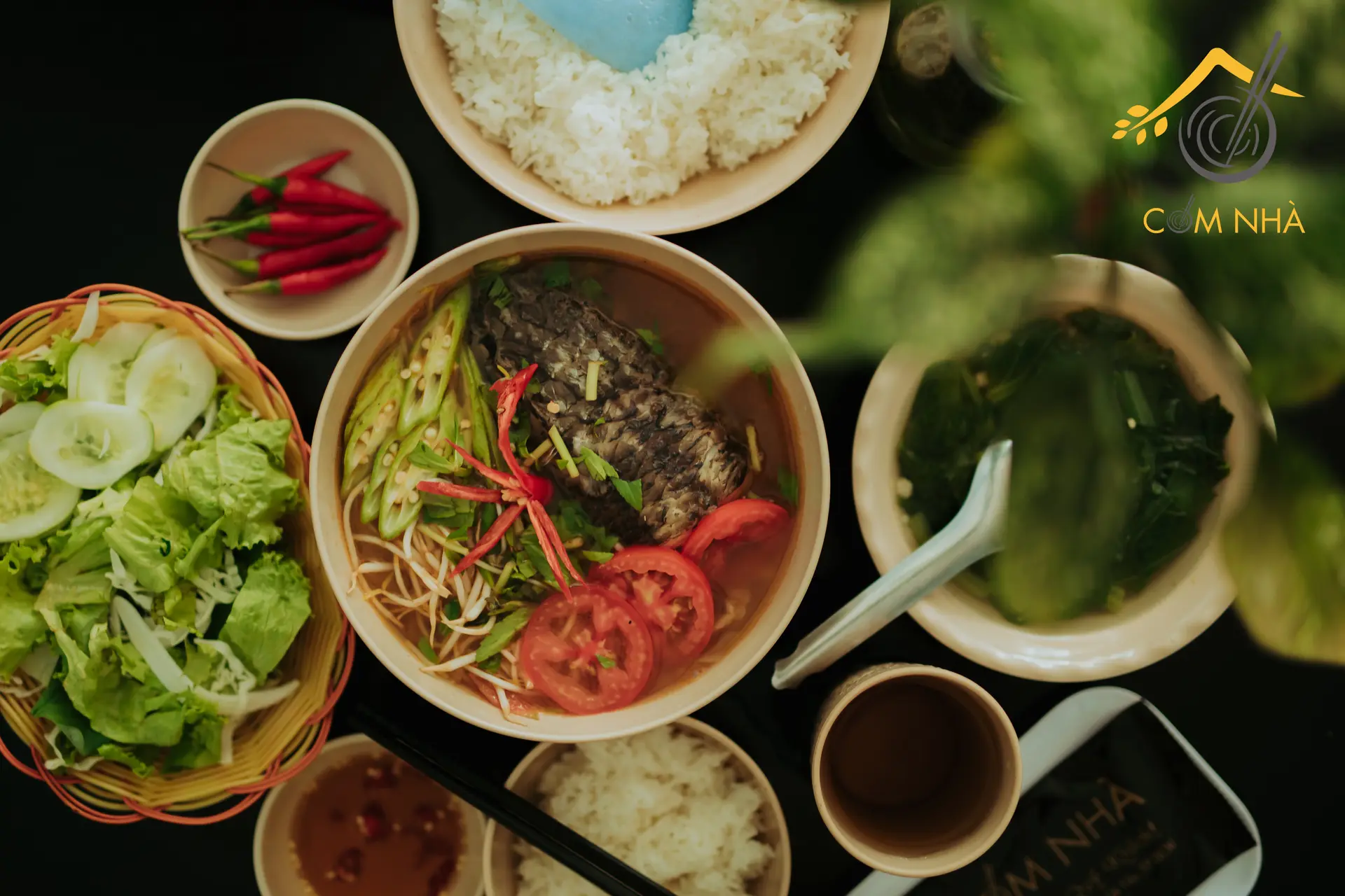 Hình ảnh Cơm Canh Chua Thịt Bằm
