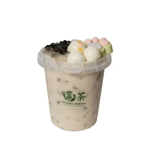 Hình ảnh Trà Sữa Xô Chân Mèo Cheeseball Size 1L