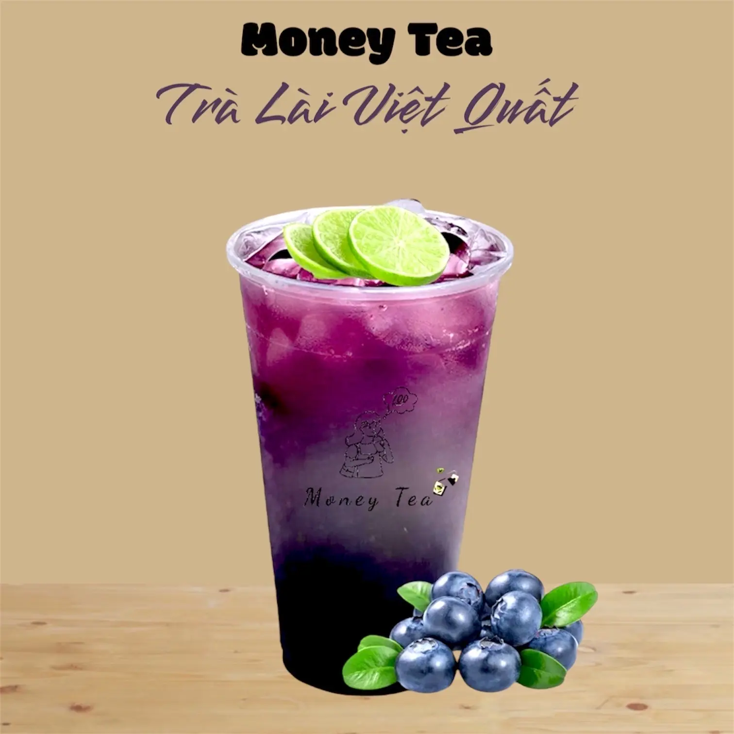Hình ảnh Trà lài việt quất - Ly 700ml