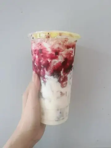 Hình ảnh Latte việt quất