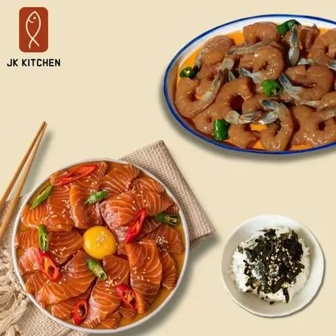 Hình ảnh Combo 07 - Cơm Cá Hồi Nauy, Nõn Tôm Ngâm Tương