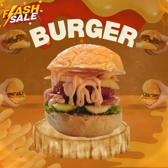 Hình ảnh Burger gà chiên 