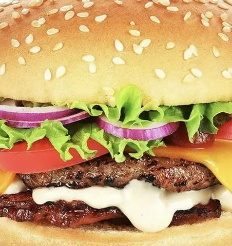 Hình ảnh Hamburger Bò + Sốt phô mai