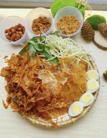 Hình ảnh Bánh Tráng Dẻo Sate Khô Mực (Trộn Sẳn )