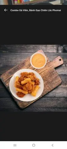 Hình ảnh Combo Gà Viên, Bánh Gạo Chiên Lắc Phomai