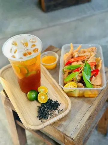 Hình ảnh HỒNG TRÀ TẮC SỦI BỌT ( size 1 lít)