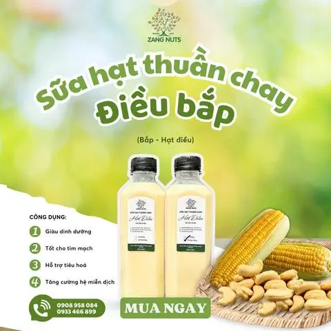 Hình ảnh Sữa Hạt điều mix Bắp