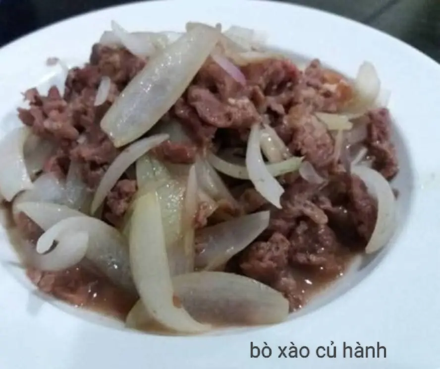 Hình ảnh bò xào củ hành 