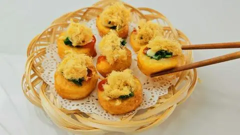 Hình ảnh ĐẬU HŨ TRỨNG CHÀ BÔNG MỠ HÀNH 