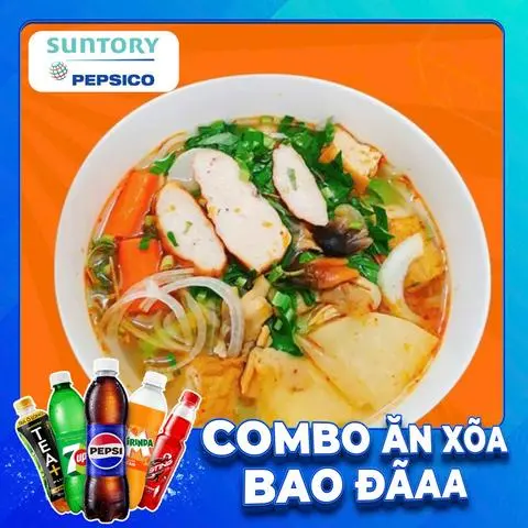 Hình ảnh Combo bún Huế chay - Pepsi