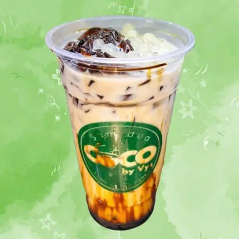 Hình ảnh Đường Đen Sữa - Thạch Matcha