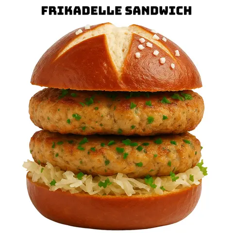Hình ảnh Frikadelle sandwich - Bánh mì kẹp thịt viên
