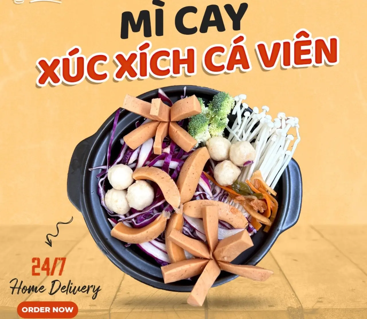 Hình ảnh Mì Cay Xúc Xích Cá Viên