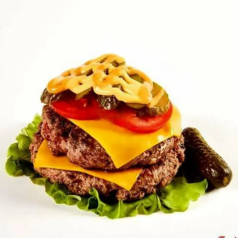 Hình ảnh Double Cheeseburger Bò Úc (Không bánh)