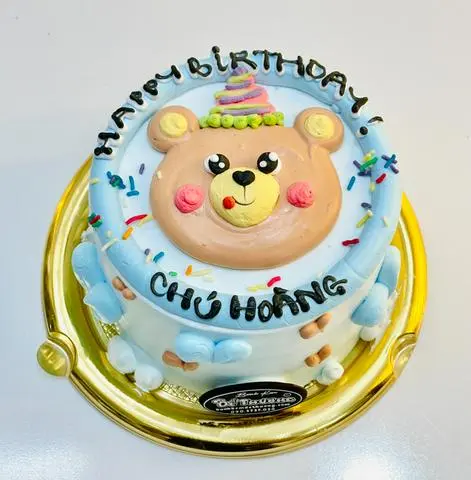Hình ảnh bánh kem mini con gấu nâu dễ thương