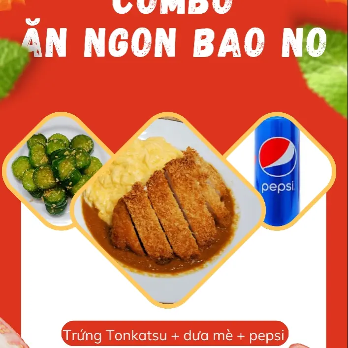Hình ảnh Combo ăn ngon bao no - Trứng omelette tonkatsu