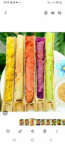 Hình ảnh 1 ống cơm lam làm nóng 