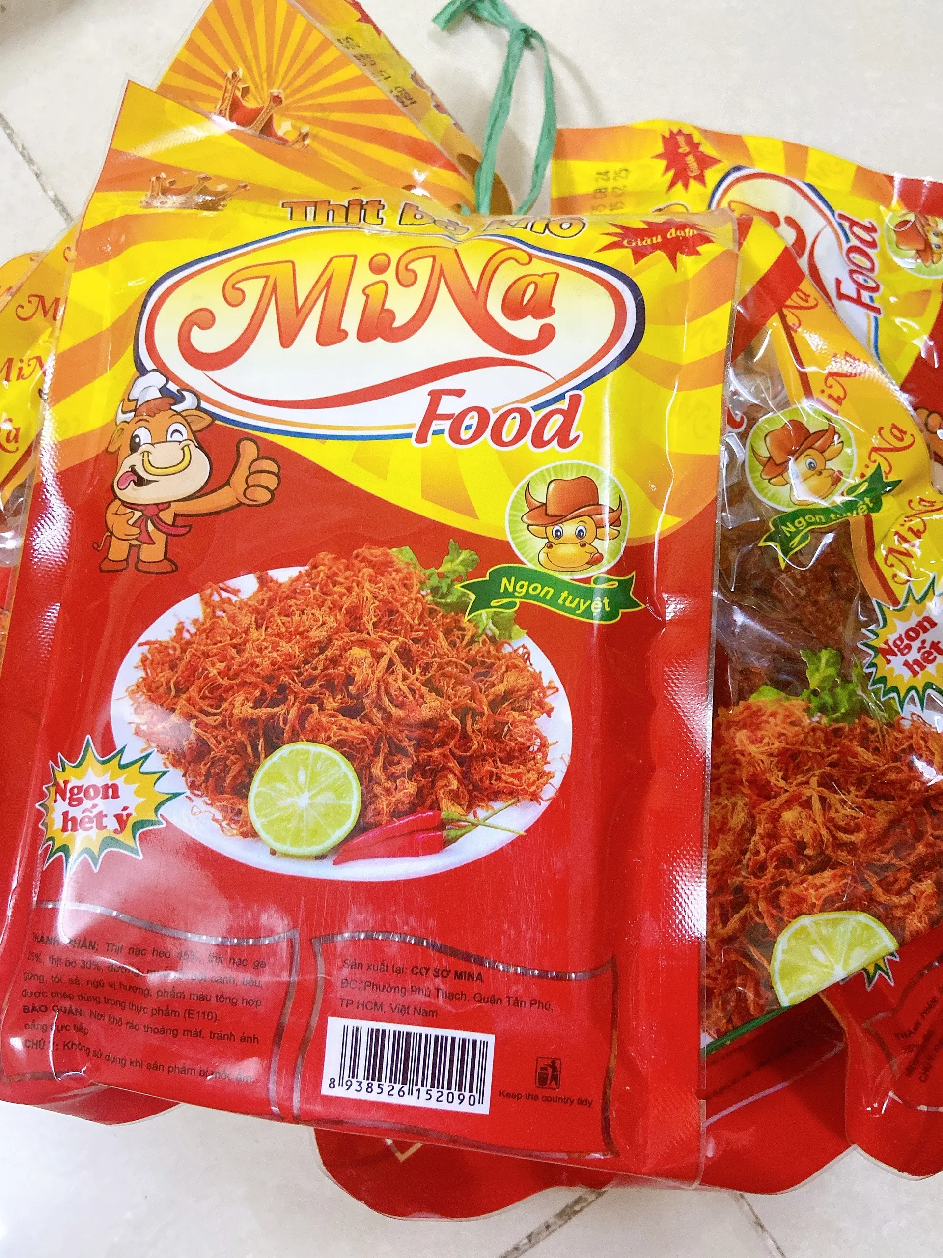 Hình ảnh 1 Gói Thịt Bò Khô Mina-40g