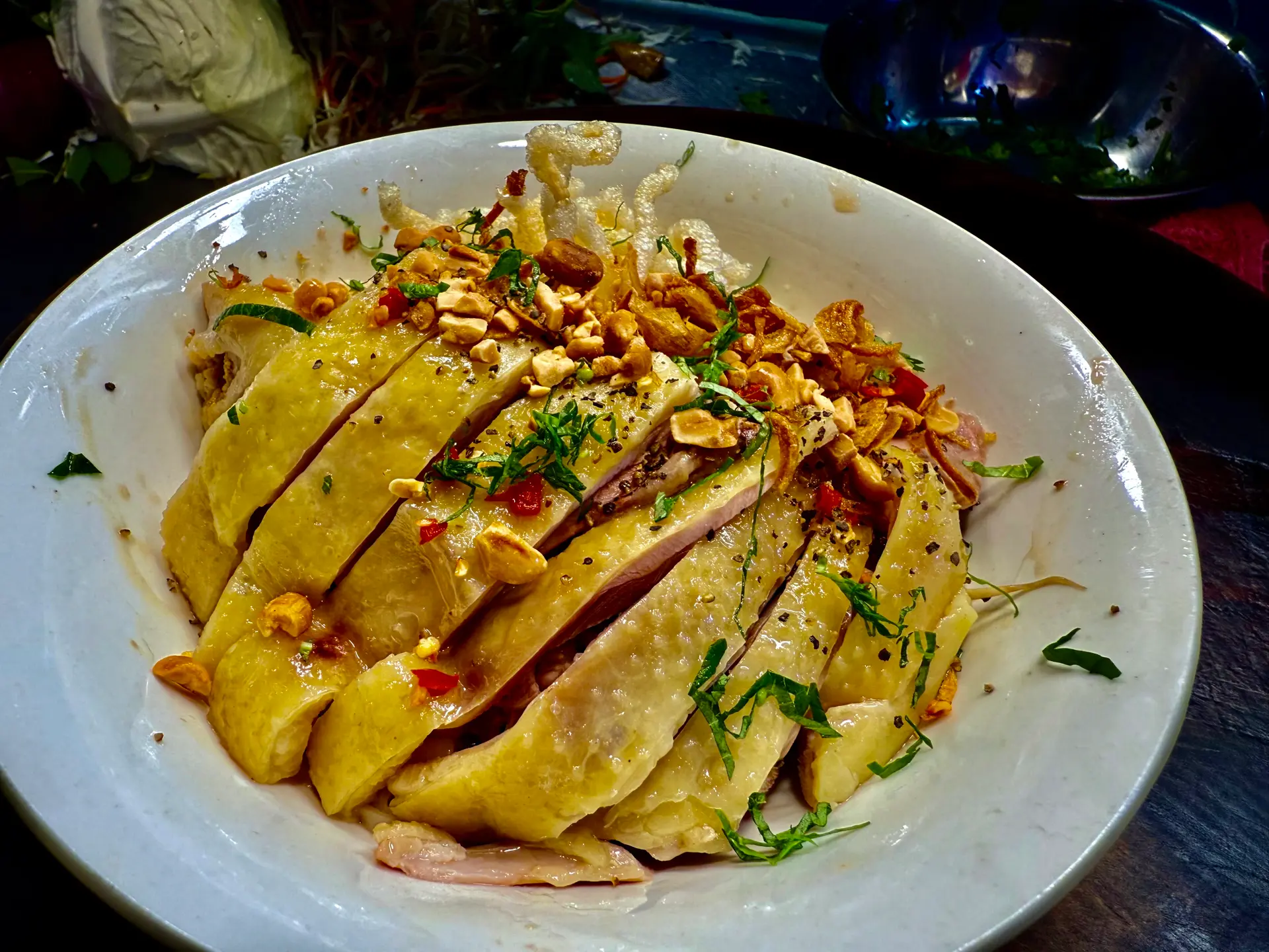 Hình ảnh Phở trộn gà xé trứng non 