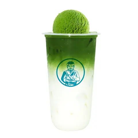Hình ảnh Matcha latte kem tươi