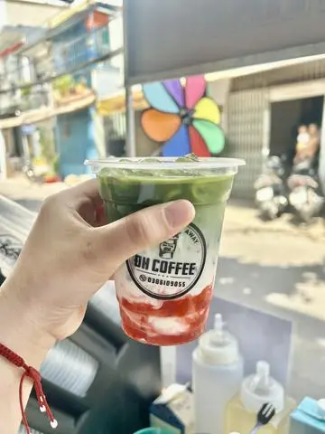 Hình ảnh Matcha latte dâu