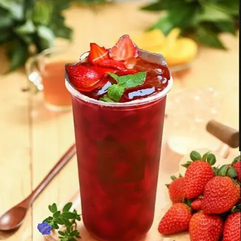 Hình ảnh Trà Ô Long Dâu
