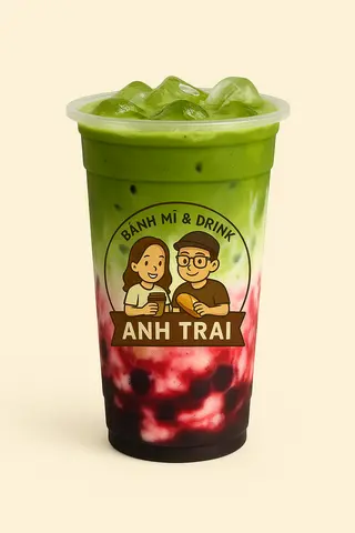 Hình ảnh Matcha latte việt quất