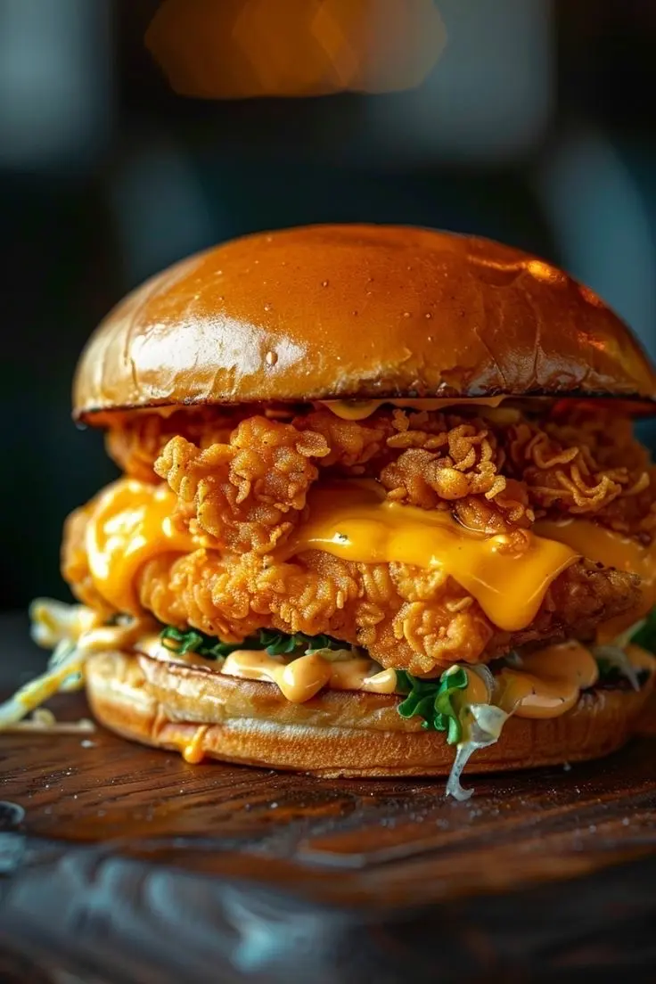 Hình ảnh Burger Double Gà Phô Mai
