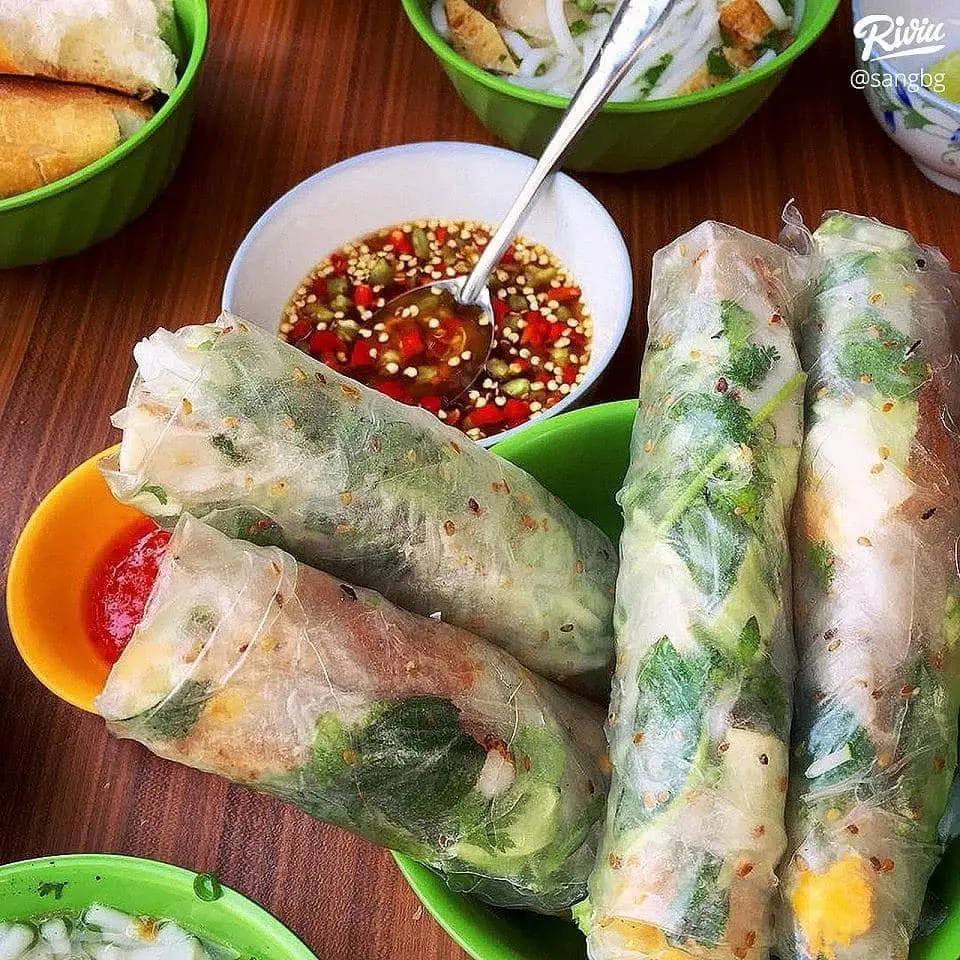 Hình ảnh Bánh tráng cuốn chả cá