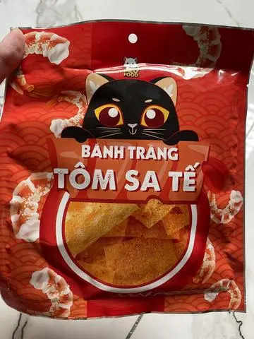 Hình ảnh Bánh tráng tôm sa tế Mèo Food 