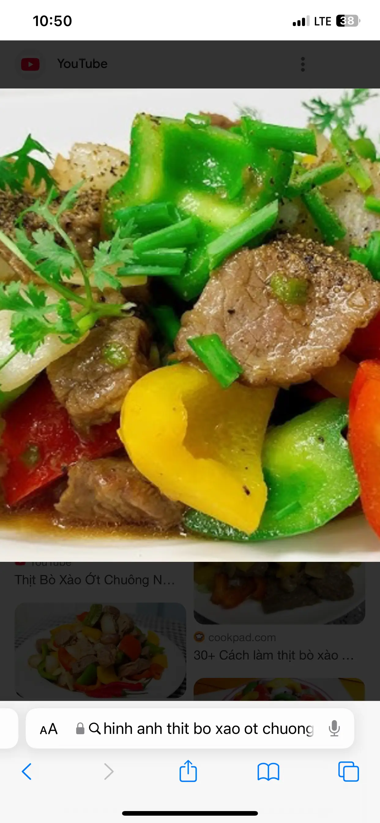 Hình ảnh thịt bò xào ớt chuông 
