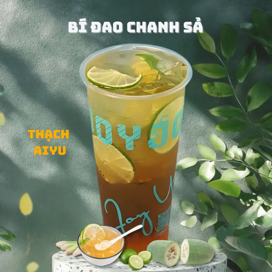 Hình ảnh Trà bí đao chanh sả thạch aiyu