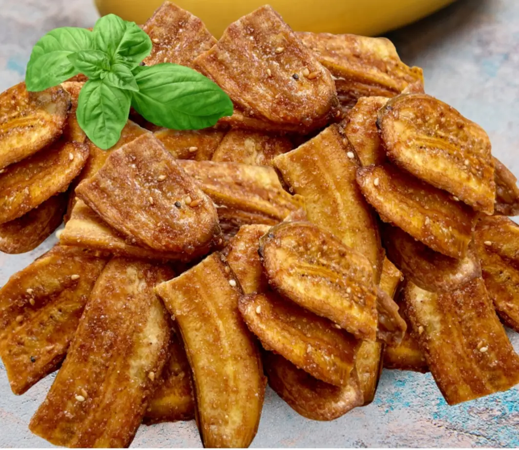 Hình ảnh chuối sấy mè giòn 