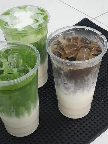 Hình ảnh Houjicha + Sữa Gấu