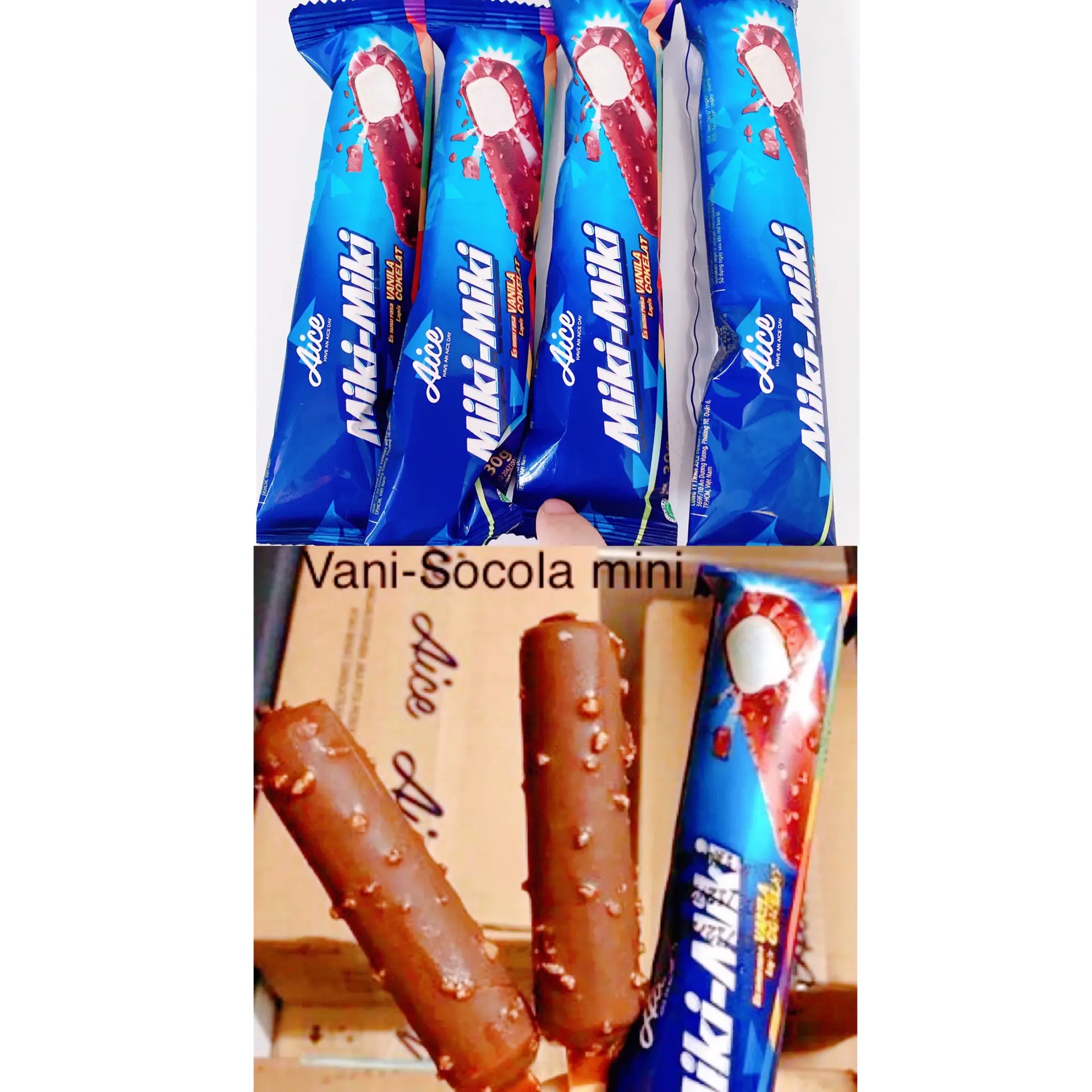 Hình ảnh Kem Aice Miki Miki (Kem Socola Giòn Mini)