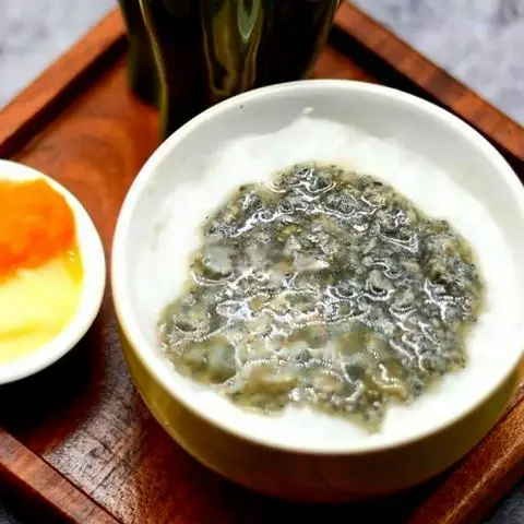 Hình ảnh Cháo gà ác hầm đậu