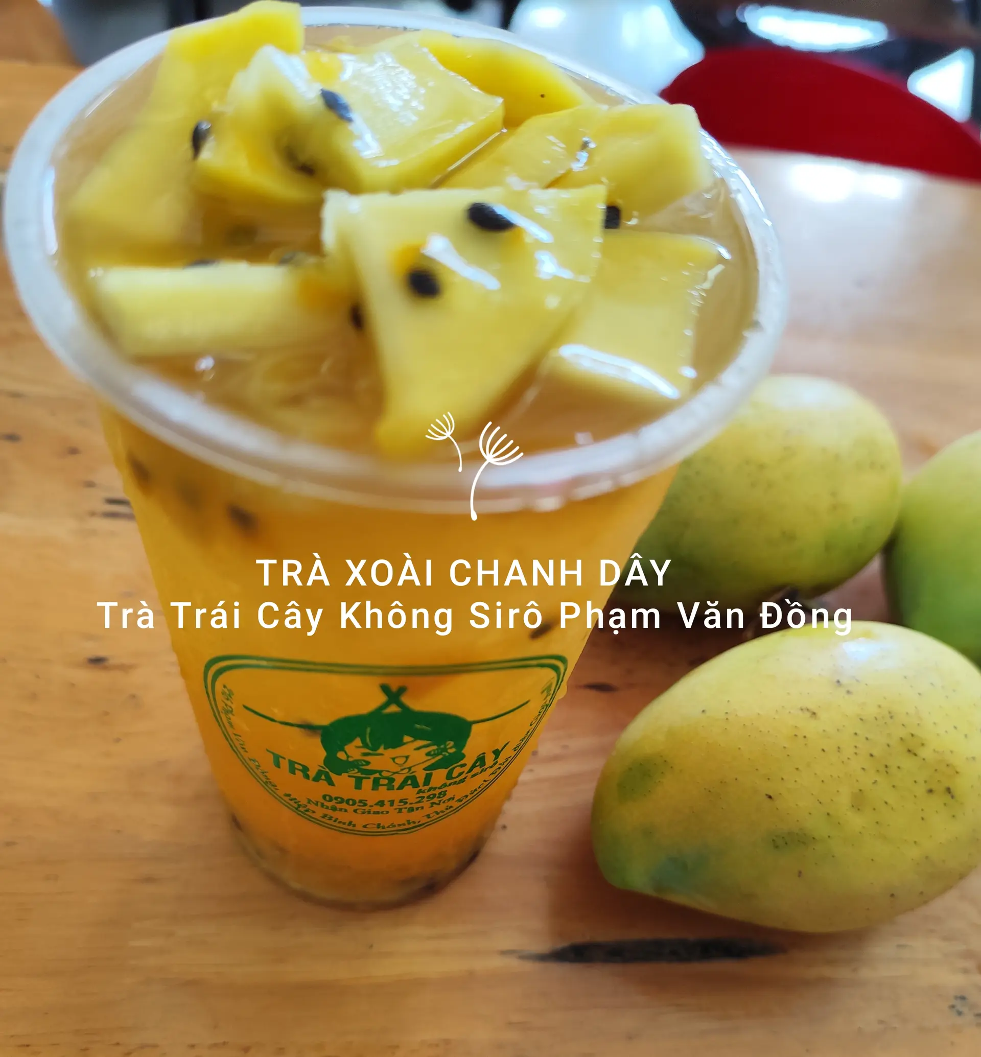 Hình ảnh Trà Xoài Chanh Dây Size Lớn 700ml 
