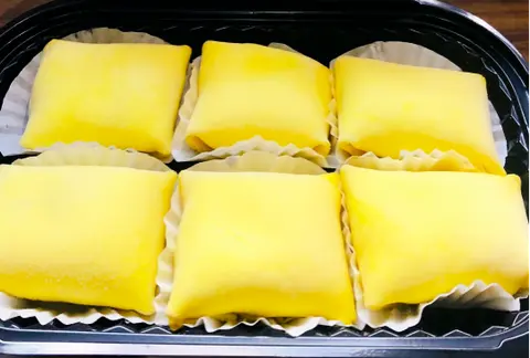 Hình ảnh (Tăng 30% sr giá ko đổi) Bánh crepe sầu riêng tươi (hộp 6) - Durian crepe (6pcs)