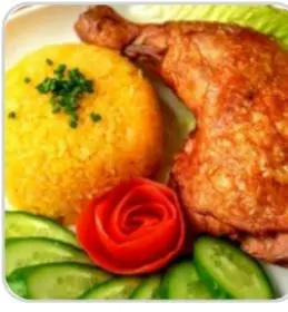 Hình ảnh Cơm gà xối mỡ - đùi nhỏ