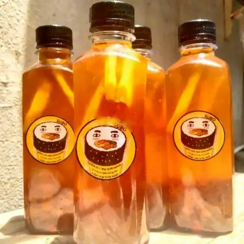 Hình ảnh Trà đào trân châu trắng hạt chia