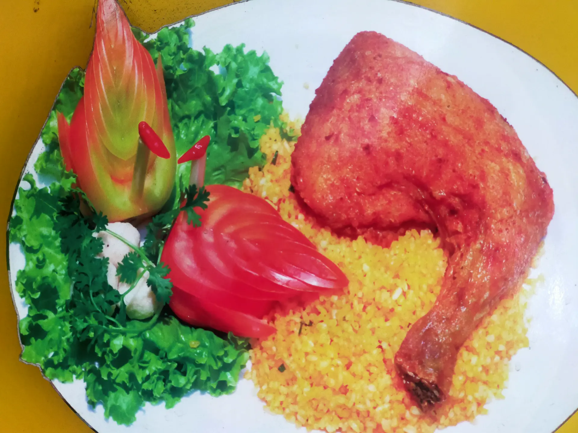 Hình ảnh cơm gà rôti 