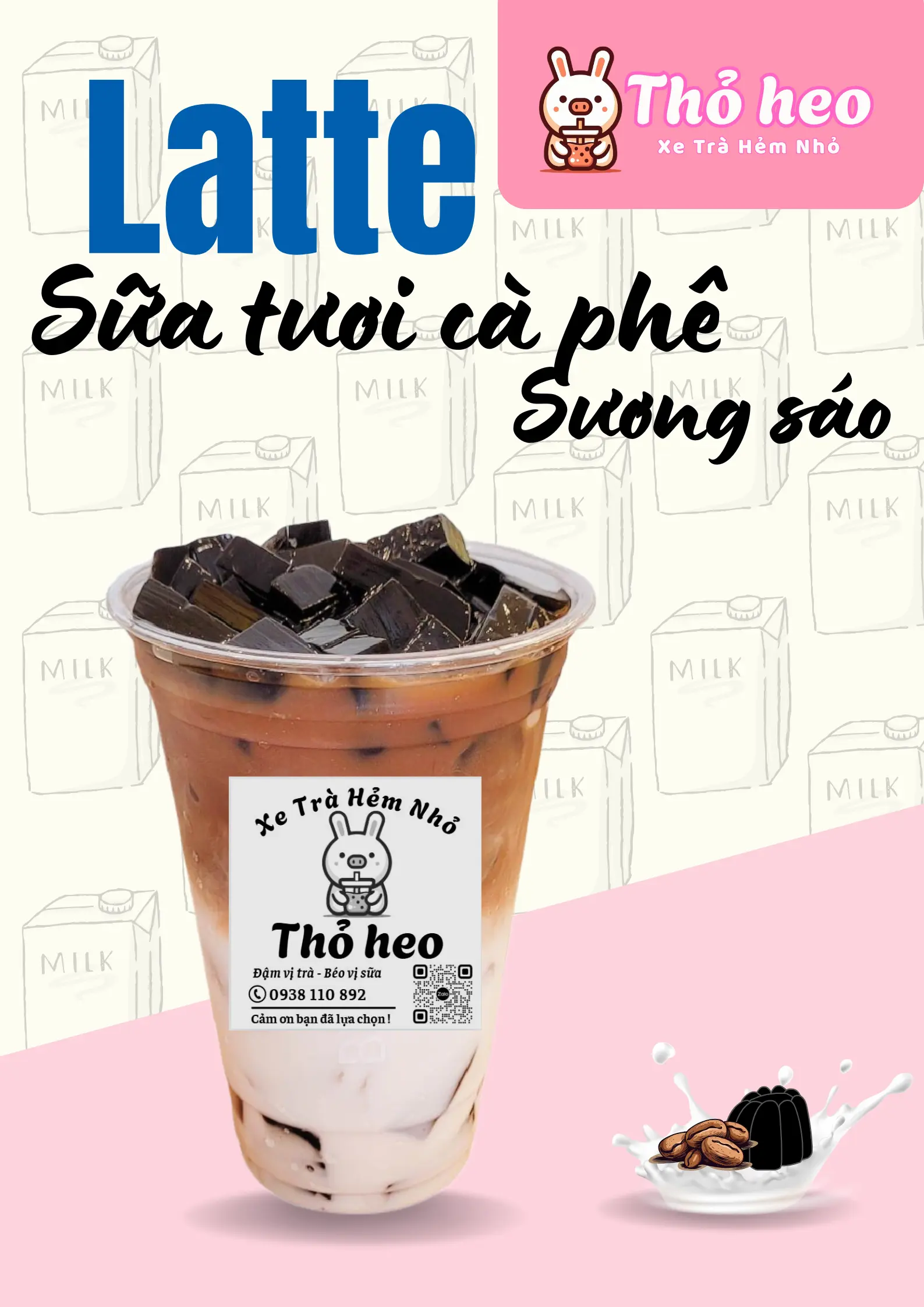 Hình ảnh Sữa tươi cà phê sương sáo size L 